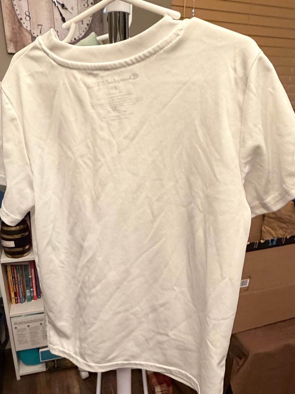 🎈SALE! Champion White Shirt with Blue and Red Script Logo🎈 - Picture 3 of 3